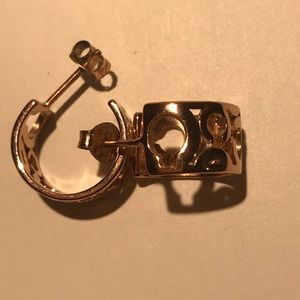 Coach Rose Gold Hoops